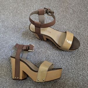Luxury Rebel Platform Sandals - Brown and Tan